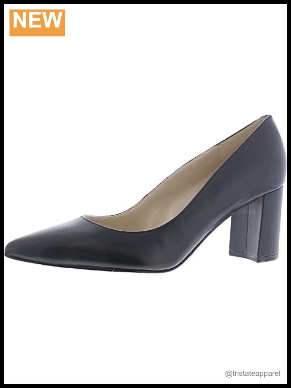 Marc Fisher Pointed Toe Block Heel Slip On Dress Pump